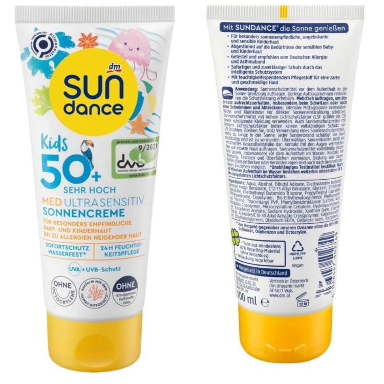 Sundance Med Kids Krem Ochronny Sensitive Na Słońce 50+ 100ml Skóra Wrażliwa