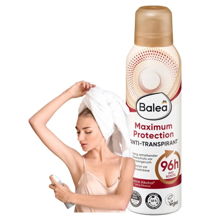 Balea Maximum Protection Deo Dezodorant Spray Skuteczna Silna Ochrona 96h