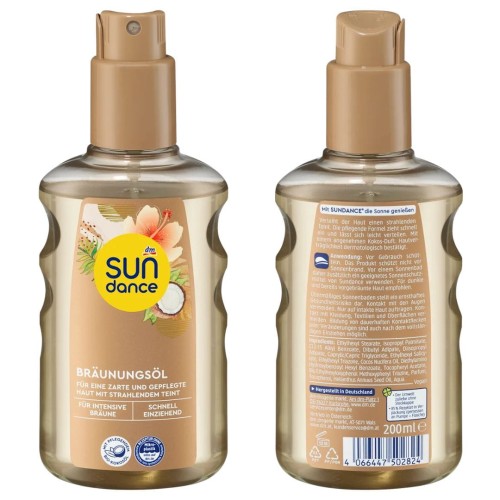 Sundance Nawilżający Olejek Brązujący Do Ciała Kokosowy 200ml Na Słońce