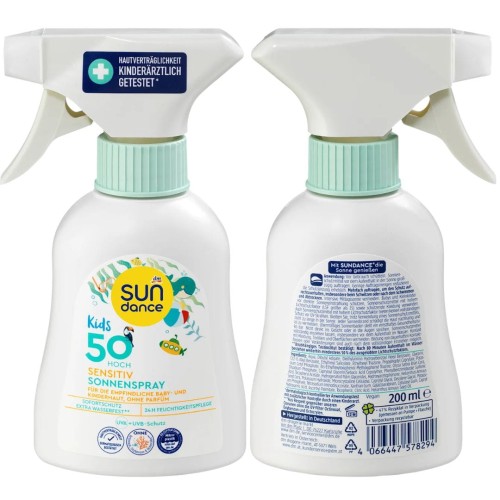 Sundance Kids Sensitive Mleczko Spray Na Słońce Dla Dzieci Filtr 50+UVA UVB