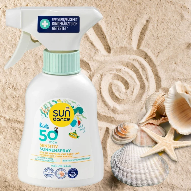 Sundance Kids Sensitive Mleczko Spray Na Słońce Dla Dzieci Filtr 50+UVA UVB