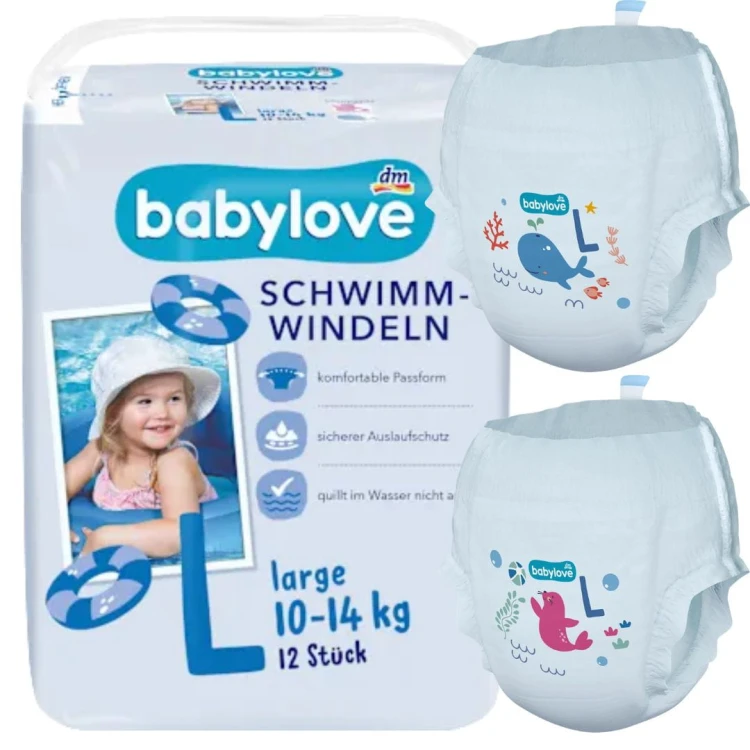 Babylove Pieluszki Do Pływania Pieluchomajtki Na Basen L 10-14 kg 12 szt