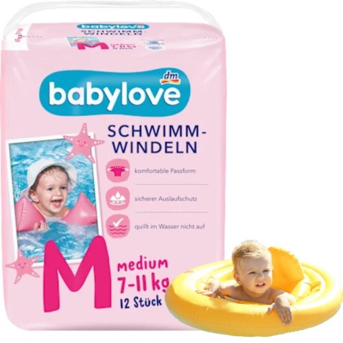 Babylove Pieluszki Do Pływania Pieluchomajtki Na Basen Roz. M 7-11 kg 12 szt