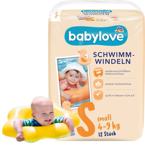 Babylove Pieluszki Do Pływania Pieluchy Na Basen Roz. M 4-9 kg 12 szt