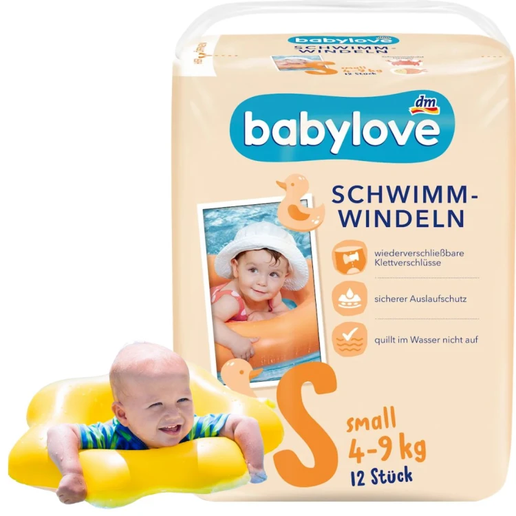 Babylove Pieluszki Do Pływania Pieluchy Na Basen Roz. M 4-9 kg 12 szt
