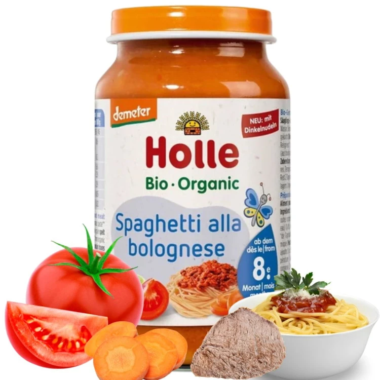 Holle Bio Spaghetti Bolognese Obiadek Danie Dla Niemowląt Po 8 Miesiącu