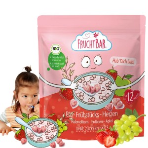 Fruchtbar Bio Serduszka Płatki Do Mleka Na Śniadanie Truskawkowe Bez Cukru