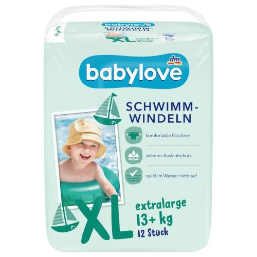 Babylove Pieluszki Do Pływania Pieluchomajtki Na Basen Xl 13+kg 12szt