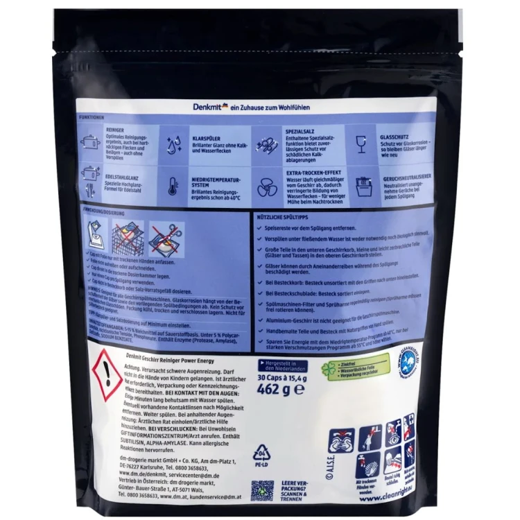 Denkmit Power Energy Caps Do Zmywarki 30szt Kapsułki Tabletki