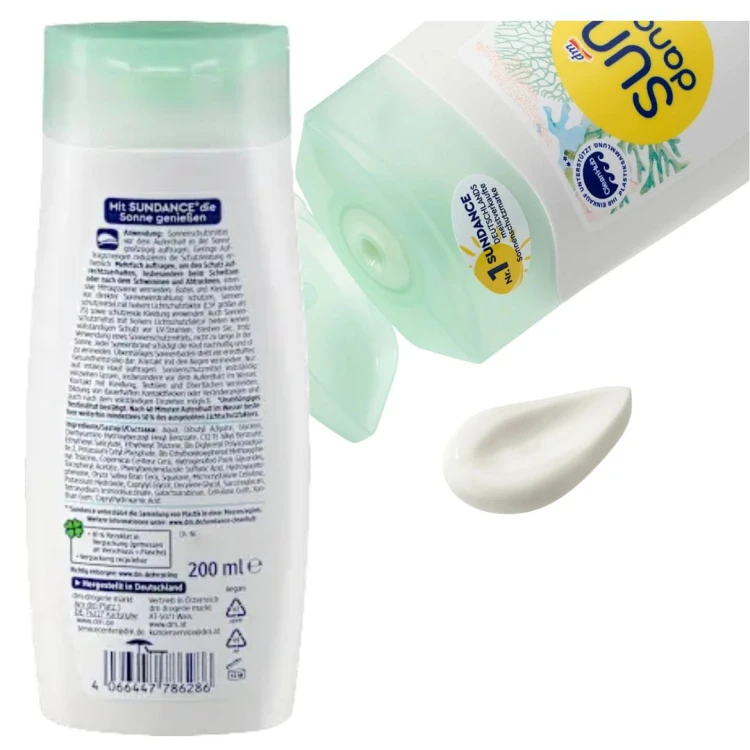 Sundance Mleczko Na Słońce Sensitive Z Filtrem 50 Skóra Wrażliwa 200 ml