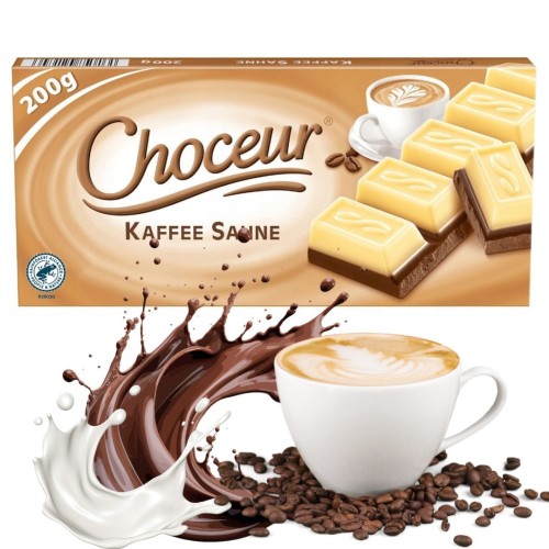 Choceur Czekolada Biała i Mleczna Kaffee Sahne 200g Kawa