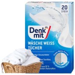 Denkmit Chusteczki Wybielające 20szt Pranie Białe Przeciw Żółknięciu
