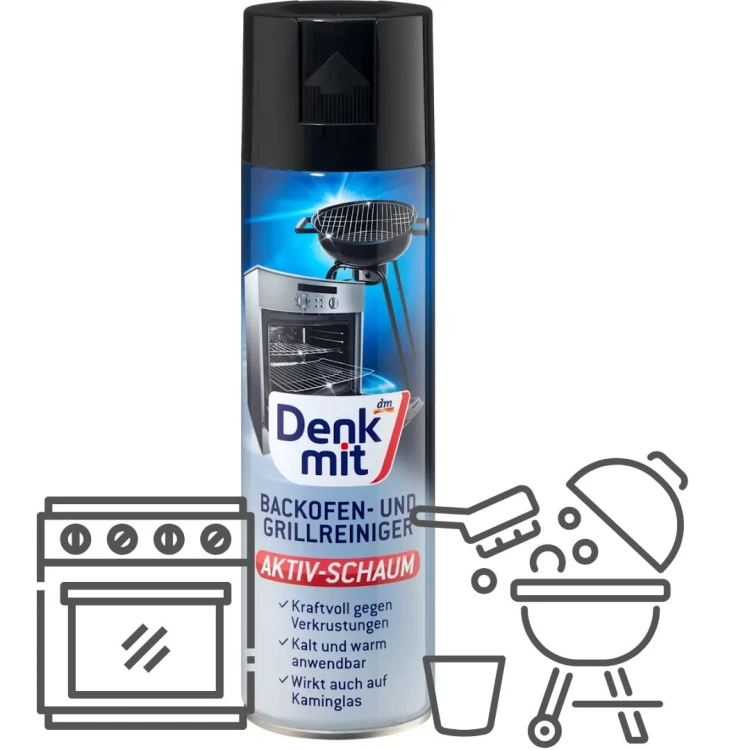 Denkmit Spray Pianka Czyszcząca Przypalenia Piekarniki Grill Kominki