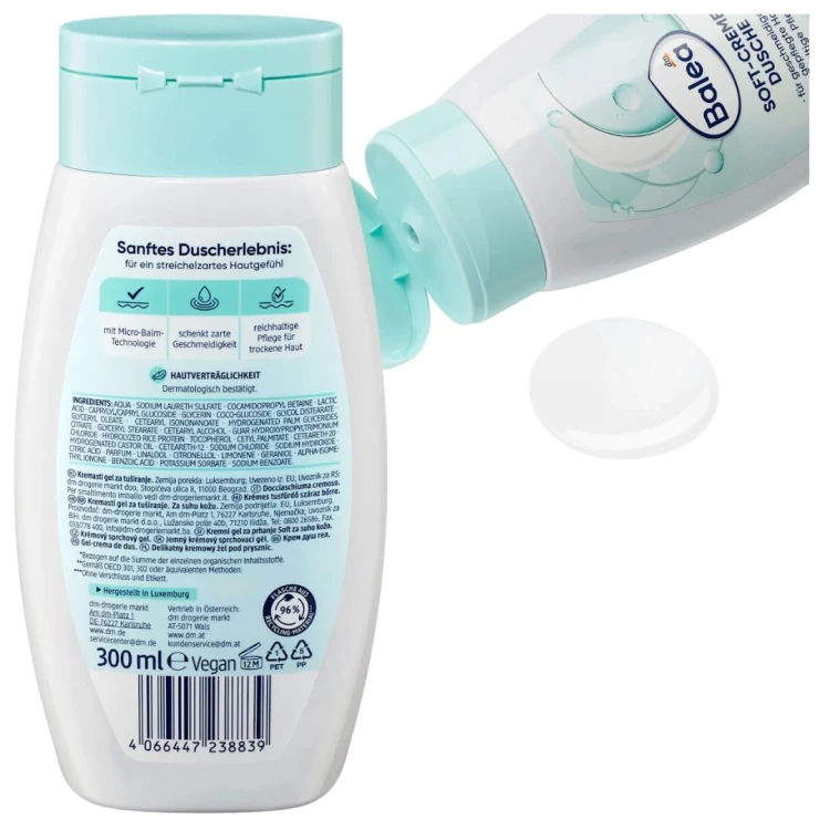 Balea Soft Creme Kremowy Żel Pod Prysznic Dla Suchej Skóry 300 ml