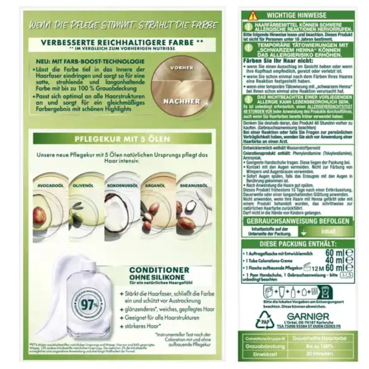 Garnier Nutrisse Helles Naturalblond Farba Jasny Natur Blond Nr 9.03
