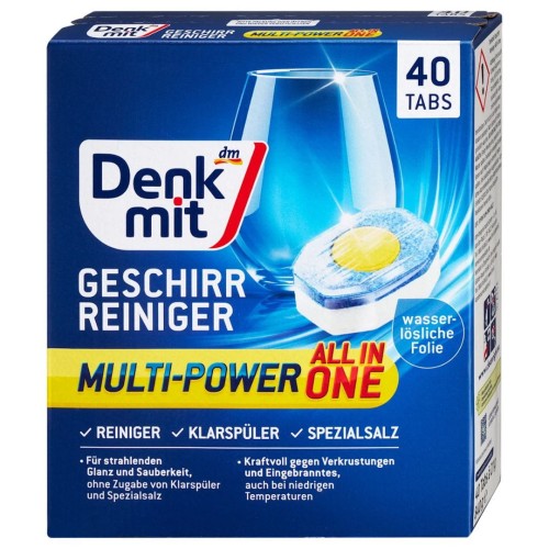 Denkmit Multi Power All In One Tabletki Ochrona Szkła 40szt