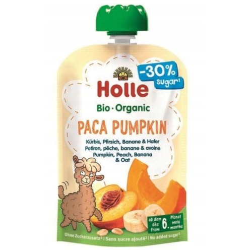 Holle Paca Pumpkin Mus Owocowy Dynia Brzoskwinia Banan Owies Mniej Cukru