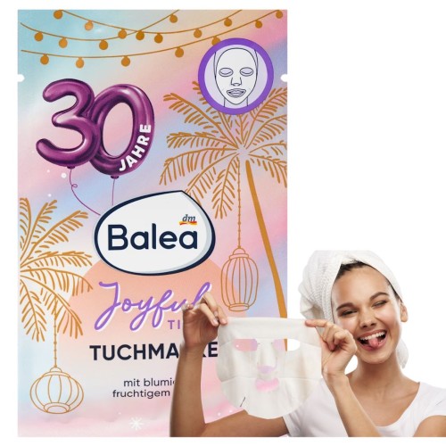 Balea Joyful Times Maska W Płacie Nawilżająca Do Twarzy Kwiatowo Owocowa