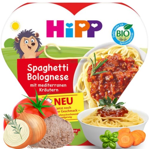 Hipp Bio Spaghetti Bolognese Z Wołowiną 250g Pożywny Obiadek Po 1 Roku