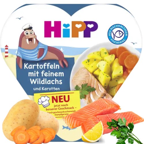 Hipp Bio Łosoś Z Ziemniakami I Marchewką 250g Danie Z Rybą Po 1 Roku