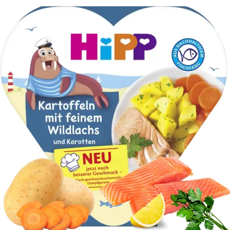 Hipp Bio Łosoś Z Ziemniakami I Marchewką 250g Danie Z Rybą Po 1 Roku