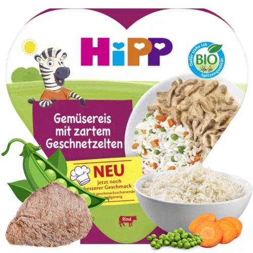 Hipp Bio Wołowina Z Ryżem I Warzywami 250g 12m Pożywny obiadek Po 1 Roku