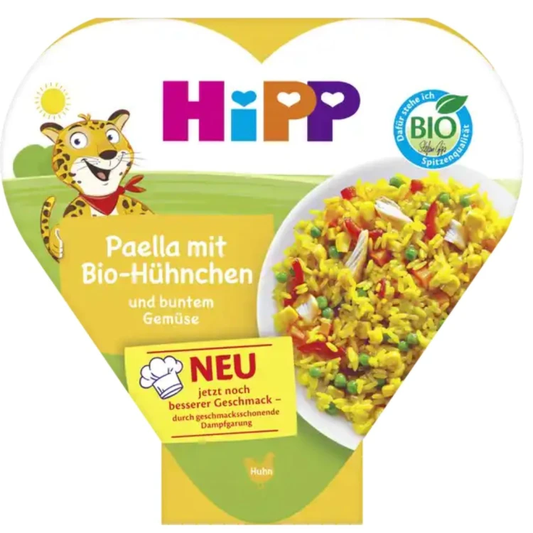 Hipp Bio Paela Z Kolorowymi Warzywami Ryżem I Kurczakiem 250g Obiadek Po 1r