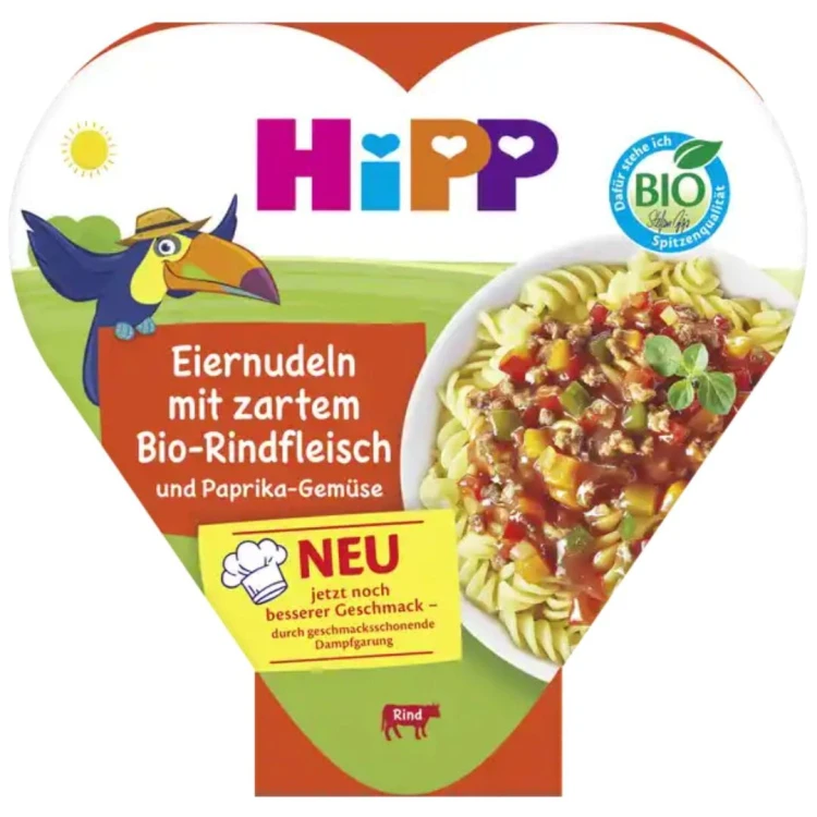Hipp Bio Makaron Wołowiną Papryką I Warzywami Pożywny Obiadek Po 1 roku 250g