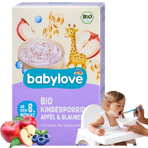 Babylove Bio Porridge Owsianka Jagodowa Z Jabłkami 8m Musli Bez Mleka