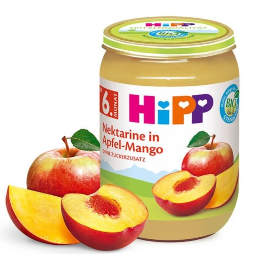 Hipp Bio Owoce Nektaryna Jabłko Mango Deserek Dla Niemowląt po 6 Miesiącu