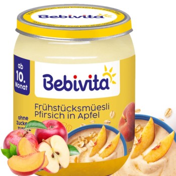 Bebivita Pożywne Musli Na Śniadanie Z Jogurtem Jabłko Brzoskwinia Po 10 Miesiącu