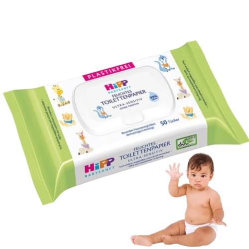 Hipp Nawilżany Papier Toaletowy Chusteczki Do Pielęgnacji Dla Niemowląt 50szt