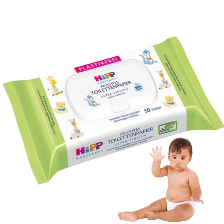 Hipp Nawilżany Papier Toaletowy Chusteczki Do Pielęgnacji Dla Niemowląt 50szt