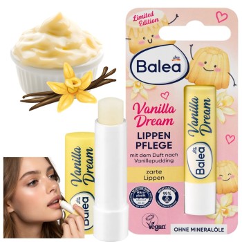 Balea Vanilla Dream Balsam Nawilżający Ochronny Do Ust Pudding Waniliowy