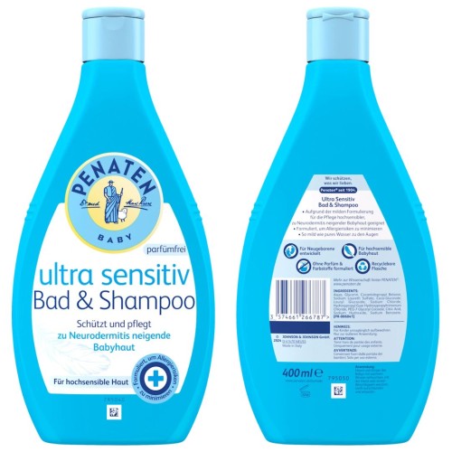 Penaten Ultra Sensitiv Płyn Do Kąpieli I Szampon Od Urodzenia Dla Skóry Wrażliwej 400ml