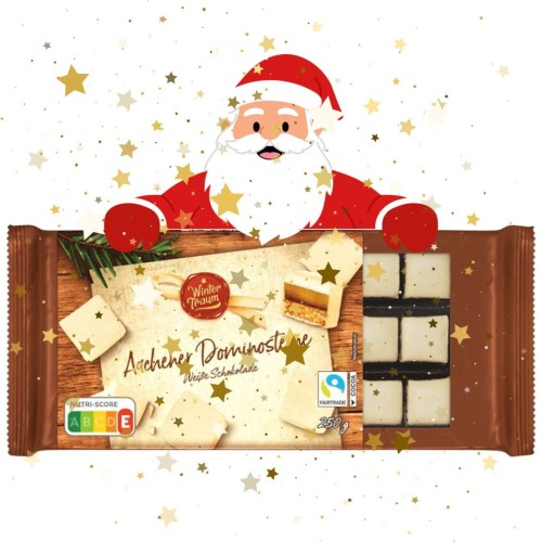 Wintertraum Domino Kostki Biała Czekolada Piernik 250g Boże Narodzenie