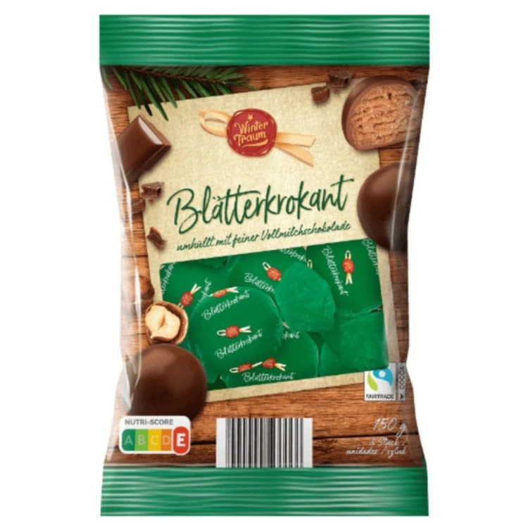 Wintertraum Czekoladowe Kule Krokant Orzechowy 150g Boże Narodzenie Mikołaj