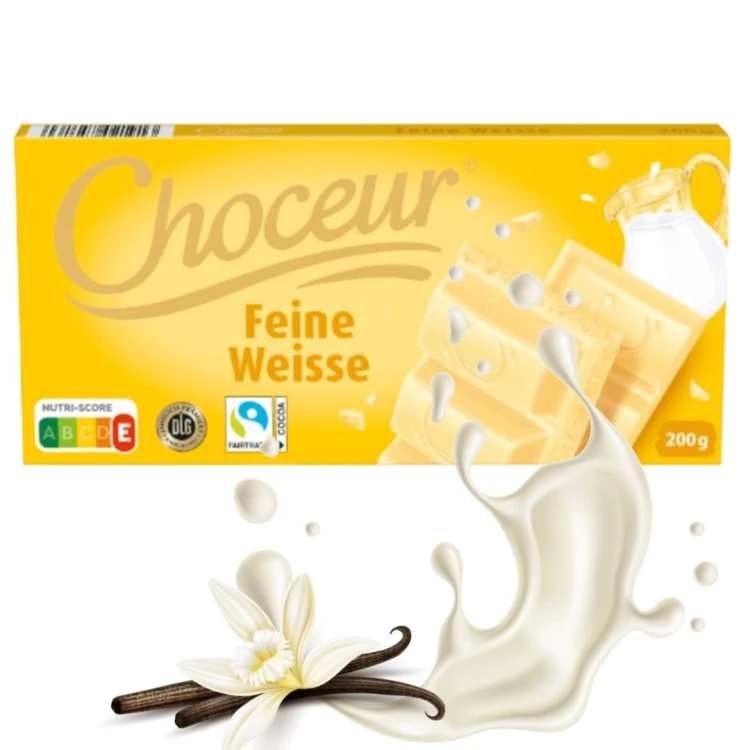 Choceur Feine Weisse Biała Czekolada Bez Dodatków 200g Z Niemiec