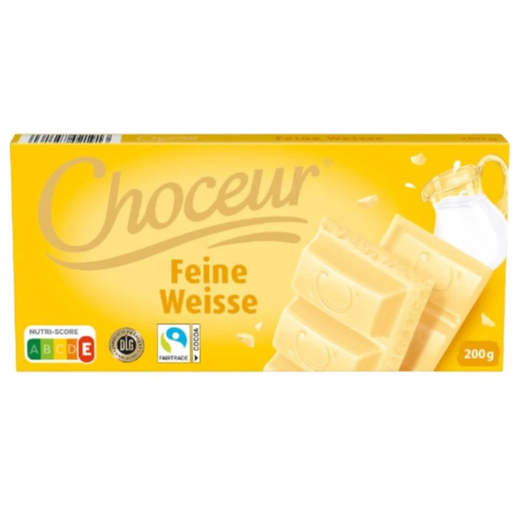 Choceur Feine Weisse Biała Czekolada Bez Dodatków 200g Z Niemiec