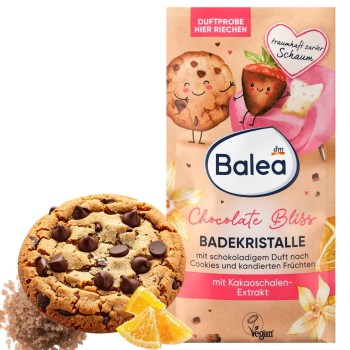 Balea Chocolate Bliss Relaksująca Sól Do Kąpieli Do Wanny Ciasteczka Owoce