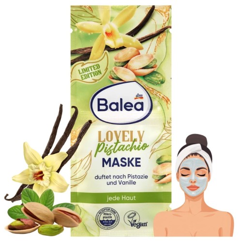 Balea Lovely Pistachio Maseczka Pielęgnacyjna Do Twarzy Pistacje Wanilia