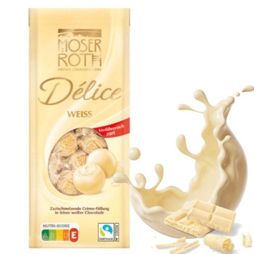 Moser Roth Delice Weiss Kule Biała Czekolada Praliny Kulki Z Nadzieniem 10 szt