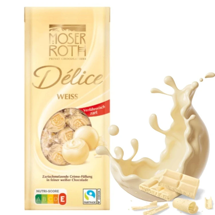 Moser Roth Delice Weiss Kule Biała Czekolada Praliny Kulki Z Nadzieniem 10 szt