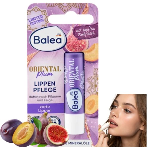 Balea Oriental Plum Balsam W Sztyfcie Nawilżający Ochronny Do Ust Szminka