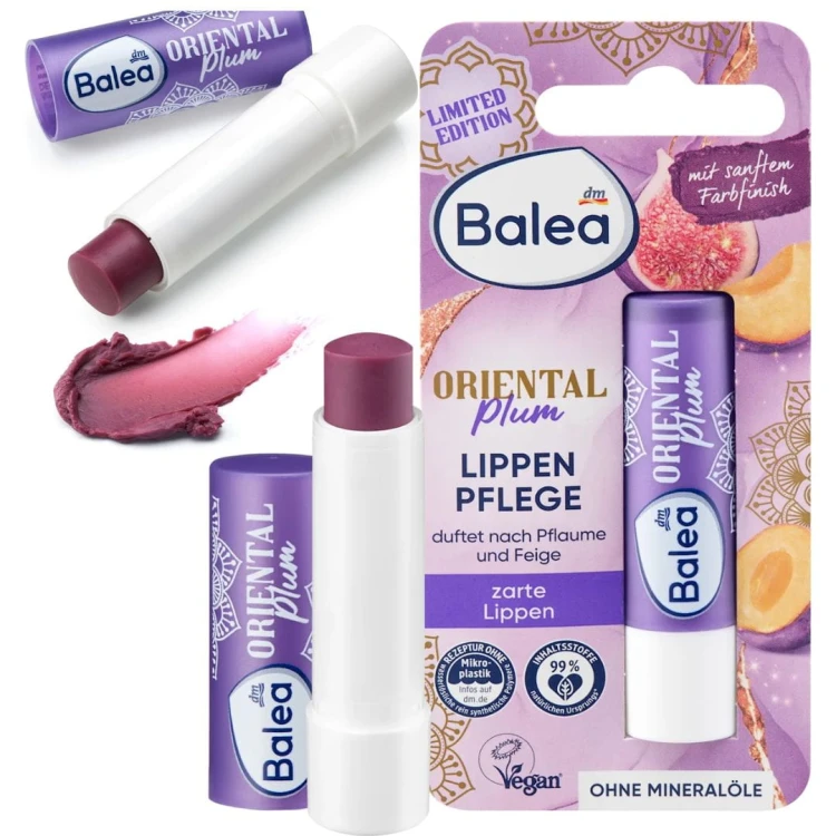 Balea Oriental Plum Balsam W Sztyfcie Nawilżający Ochronny Do Ust Szminka
