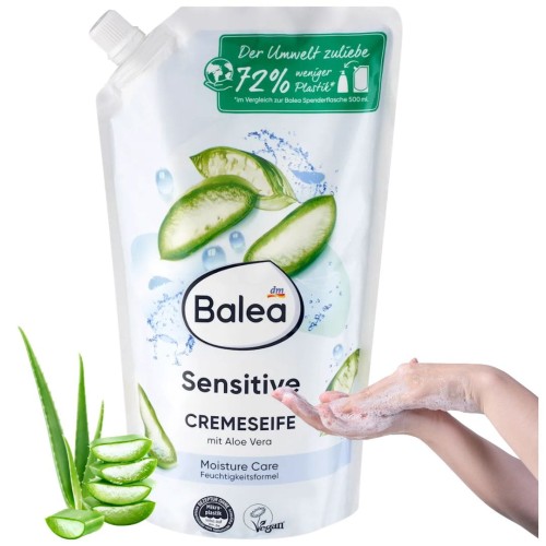 Balea Mydło W Płynie Sensitive Zapas 850ml Ekstrakt Z Aloe Vera