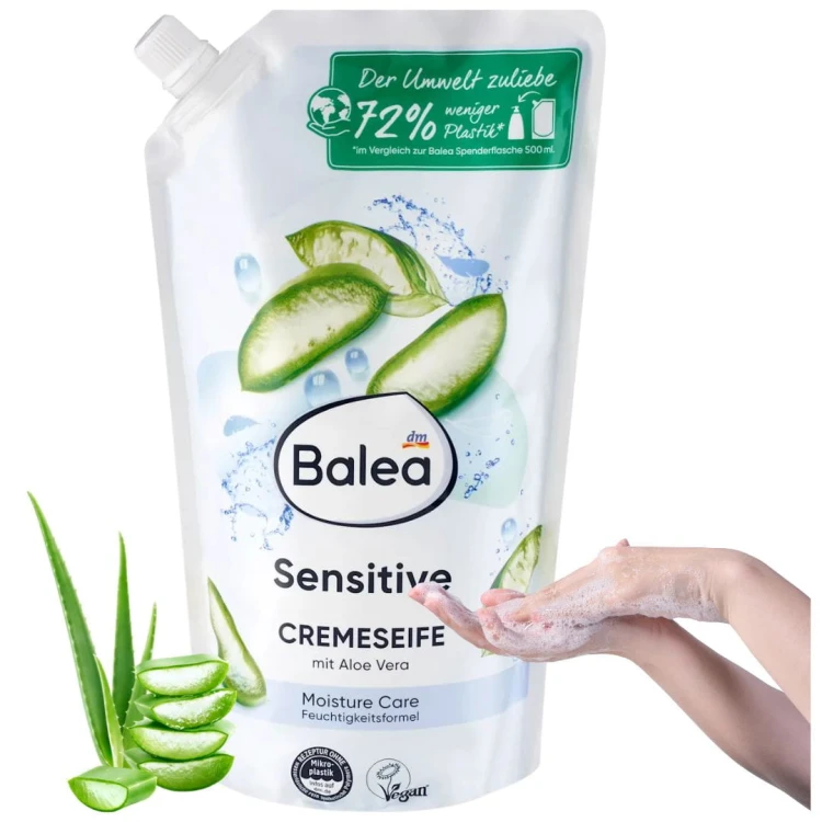 Balea Mydło W Płynie Sensitive Zapas 850ml Ekstrakt Z Aloe Vera