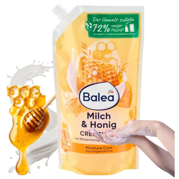 Balea Mydło W Płynie Mleko Z Miodem Z Proteinami 500Ml Zapas Uzupełniacz