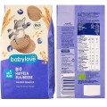 Babylove Bio Ekologiczne Lekkie Wafelki Jagodowe Chrupiące Ciasteczka 1+