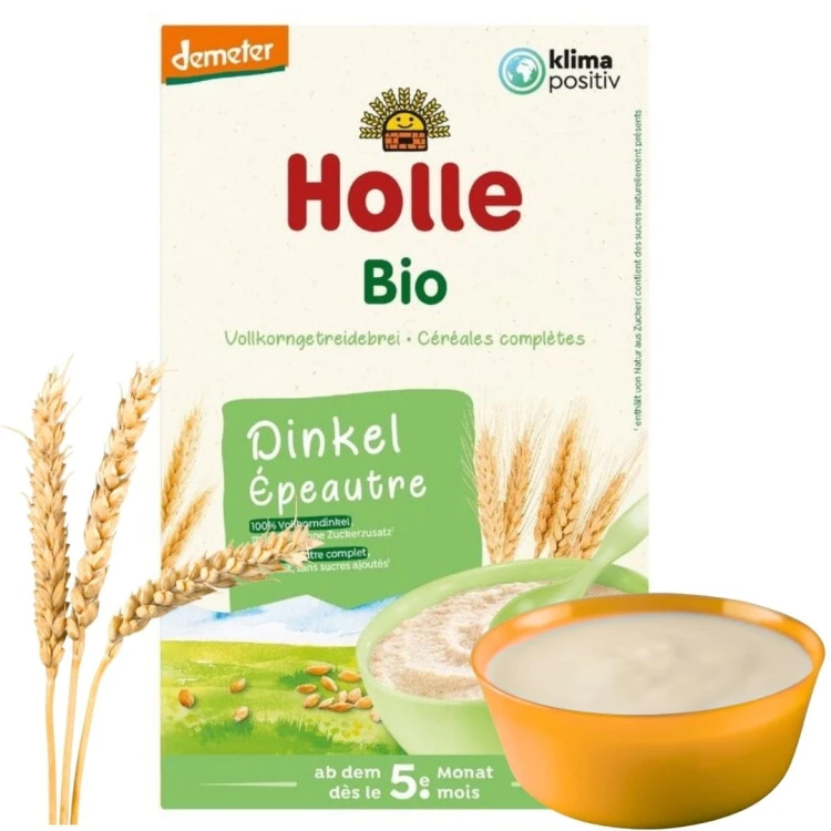 Holle Bezmleczna Kaszka Pełnoziarnista Orkiszowa 250g 5m Bez Mleka